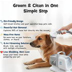 7-in-1 Dog & Cat Grooming Vacuum - Stop Fur & Anxiety at Grooming Time - with Quiet Dog Nail Grinder, Deshedding Dog Brush & Dog Hair Trimmer, Pet Hair Vacuum, 2L Dustbin