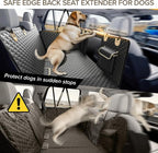 Back Seat Extender for Dogs, PVC Rods Support and Hard Bottom Car Seat Cover for Dogs, Heavy Duty Dog Car Seat Cover for Back Seat, Dog Hammock for Car, Waterproof Pet Bed For Car, SUV, Truck