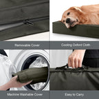 Orthopedic Waterproof Dog Bed for Small Dogs and Cats | Egg Crate Foam for Joint Support, Fits 30x19 Crates, TPU Waterproof Layer, Machine Washable 1680D Oxford Cover, Up to 30 lbs