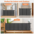 EZIGO 120 Inch Retractable Baby Gates Extra Wide Reinforced Baby Dog Gate | 34 Inch Tall Retractable Dog Gate with Reinforced Strip Mesh Safety Pet Gate for Stairs Hallway Doorway Indoor Outdoor, Black