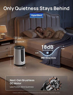 DREO HEPA Air Purifier for Home, AHAM VERIFIDE Air Cleaner for Bedroom, Pets, Smoke, Dust, Pollen & Odors, PM2.5 Monitor, Auto, Turbo & Quiet Sleep Mode, 4 Speeds, Scent Diffuser, DR-HAP008 (Dreo 338)