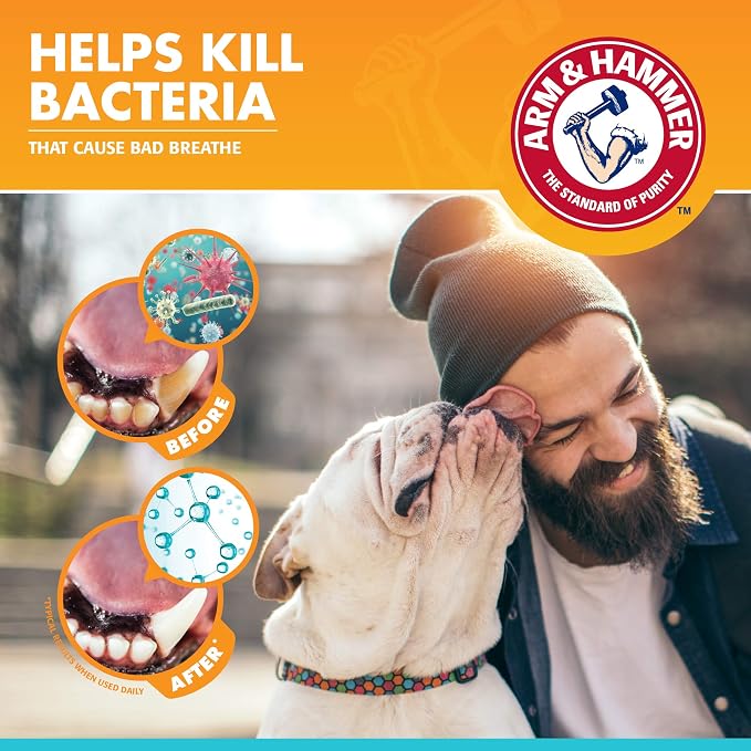 Arm & Hammer Fresh Breath Enzymatic Dog Toothpaste, Chicken, 2.5 Oz, 3-Pk | Enzymatic baking soda formula, poultry flavor, daily use, puppies and adult dogs