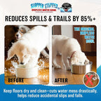 Tritan Plastic Dripless Water Bowl with Lid – Holds 1.25Qt, Reduces Spills & Trails Up to 85%+, Water Bowl for one XSM Small Breed Dog (0-20 lbs), The Original Slobber Stopper