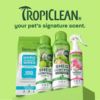 TropiClean Deshedding Dog Shampoo, Fast-Acting Shedding Control & Coat Softener, Puppy Safe, Made in USA, Lime & Coconut Scent, Cat Friendly, 20oz. | Fast-Acting Shedding Control | Coat Softener | Lime & Coconut Scent | Puppy & Cat Safe | Made in USA