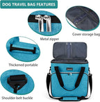 BAGLHER Dog Travel Bag, Pet Travel Bag (ALL Pet Travel Supplies), With 2 Pet Food Containers and 2 Collapsible Silicone Bowls; Essential Kits for Pet Travel Sky Blue