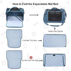 EliteField Deluxe Soft Pet Carrier for Cats and Dogs (3-Year Warranty) | Airline Approved, Waterproof Fabric, Scratch-Resistant Mesh, Expandable Mat, Built-In Leash, Suitcase Sleeve, Seat Belt Loops