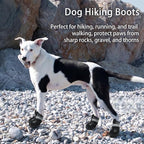 Lightweight Dog Boots, Durable & Anti-Slip Dog Shoes for Hot Pavement, Winter Snow, Paw Protectors for Hard Floors, Hiking, Waterproof for Rainy Walks, Booties for Dogs Prevent Licking, Black Size 4