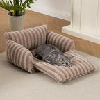Hollypet Cat Bed Small Dog Orthopedic Couch Beds for Pets up to 13 lbs | Fluffy Multifunctional Double-Layer Warming Kitten Pet Couch Orthopedic Beds with Machine Washable Cover and Non-Slip Bottom