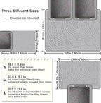 Cat Litter Mat Medium 23.6x15.7in, Light Grey Silicone Rubber Scatter Control Kitty Litter Box Trapping Mat, Waterproof Easy to Clean, Odorless Pet Supplies, Indoor Cat Essentials