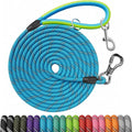 NTR Extra Long Dog Leash, 50FT Puppy Rope Lead, with 2 Swivel Hooks, Reflective Threads and Comfortable Padded Handle, Leash for Walking, Hunting, Camping, Backyard for Small Medium and Large Dogs