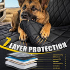 Rorhxia L Dog Mid-Size Truck Seat Cover for Back Seat with 3 Support Rods | 500 lbs Hard Bottom Supports, 45% More Space, 100% Waterproof, 7-Layer Protection, L for Mid-Size Trucks & SUV
