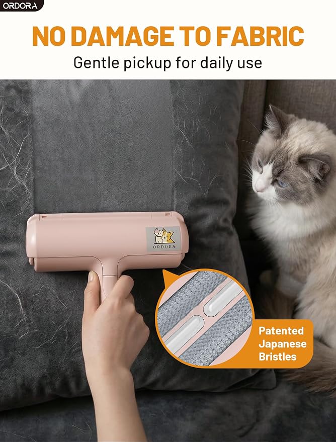 Pet Hair Remover Roller, Reusable Lint Roller for Dog and Cat Hair | Portable Pet Hair Roller with Large Fur Bin for Couches, Bedding, Car, Rugs & Furniture, No Refills or Batteries, Pet Homes