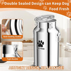 30Lbs Stainless Steel Dog Food Container，Metal Dog Food Storage Container
