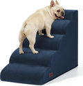 Aodisman Dog Stairs for High Beds,5 Step Pet Ramp for Dogs and Cats,22.4" H | High-density foam dog steps for beds and window sills, with a non-slip bottom for puppy and older cat,comfortable,Blue