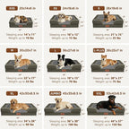 Comfort Expression Orthopedic Dog Beds for Large Sized Dog with Bolster | Waterproof Dog Couch Bed with Washable Cover & Non-Slip Bottom, Supportive Egg Crate Foam Large Pet Bed, 38x25 Inch