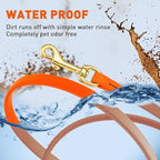 Viper Biothane Working Tracking Lead Leash Long Line for Dogs 2 Colors and 6 Sizes, Hunter Orange