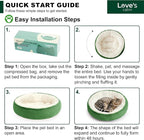 Love's cabin Round Donut Cat and Dog Cushion Bed, 20in Pet Bed for Cats or Small Dogs, Anti-Slip & Water-Resistant Bottom, Super Soft Durable Fabric Pet beds, Washable Luxury Bed Green Stripe