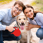 16 ft Retractable Dog Leash for Large Dogs up to 110 lbs,Tangle-Free Nylon Tape,Red L