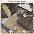 Unicorn Catcher 33"x22" Cat Litter Mat Non-Slip Washable Litter Box Mat | High-Density PVC Litter Catcher Mat Efficiently Traps Scattered Litter From Paws To Keep Floors Clean