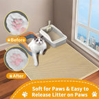 Extra Large Cat Litter Mats, XL 47"x28" Litter Trapping Mat for Cat,Litter Box Matt for indoor, 2 Layer Catcher Rug,Waterproof Urine Proof,Clean Easily,Non-Slip
