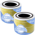 Levoit Core 300-P Air Purifier Pet Allergy Replacement Filter, 2 Pack | Genuine Core300S-P Filters, Supports HEPA Sleep Mode, High-Efficiency Activated Carbon, Core 300-RF-PA, Yellow