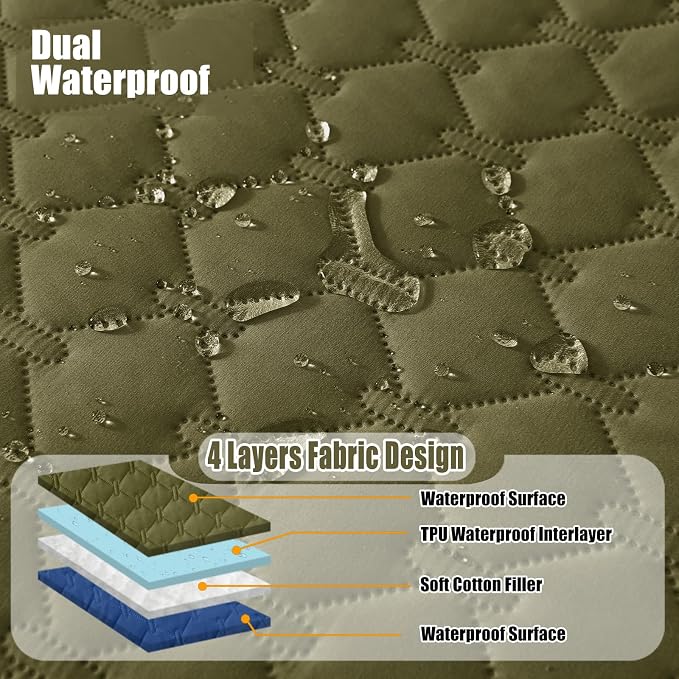 Smiry Waterproof Dog Bed Cover Blanket, Reversible Pet Blanket | Soft Reversible, Washable Leakproof Cats Dogs Couch Cover for Sofa, Couch, Furniture (30x53 Inch)