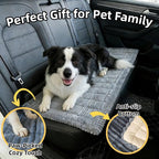 Dog Car Seat Cover, Pet Couch Covers for Car and Sofa,Non-Slip Backseat Pet Bed Mat, Machine Washable, Soft Plush Travel Seat Protector with Storage Bag (Grey,23.6''×70'')