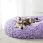 WESTERN HOME WH Calming Dog Bed & Cat Bed, Anti-Anxiety Donut Dog Cuddler Bed, Warming Cozy Soft Dog Round Bed, Fluffy Faux Fur Plush Dog Cat Cushion Bed for Small Medium Dogs and Cats | Fluffy Faux Fur Round Cuddler,Anti-Anxiety,Anti-Slip Bottom,Self-...