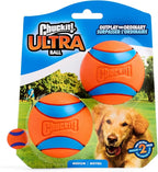 Chuckit! Ultra Ball Dog Toy - Medium Bouncy Fetch Balls for Dogs 20-60 lbs - Made from Durable Rubber - Floating Water Pet Toys - Size Medium - 2.5-inch Diameter, 2 Count, (Pack of 6)