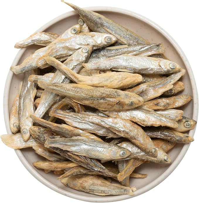 Minnows 8 oz Freeze Dried Minnows, 100% Natural Premium Cat & Dog Treats, Freeze Dried Pet Treats for Cats Dogs Bulk Package (8 OZ)