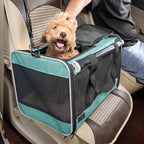 GAPZER Small Dog Carrier Yorkshire Puppy Softshell Chihuahua Transport Cage | Privacy Protection Big Kitten Car Travel Cloth Carry Bag up to 20 lbs, Small Animal Portable Mesh Kennel Cage for Vet Visits