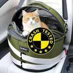Crash-Tested Small Dog Car Seat | CPS Certified Crash Protection | 3-in-1 Portable Dog Car Seat, Indoor Enclosed Cat Bed & Round Pet Carrier | 5 Star Crash-Tested & Rated for Safe Car Travel.