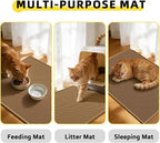 Cat Litter Mat, 30"x24", Waterproof, Easy to Clean (Brown-1Pack) | Double-Layer Honeycomb for Effective Litter Trapping, Premium Durable EVA, Non-Slip, Paw-Friendly Soft Surface