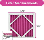 12x12x1 Air Filter (2-Pack) | Made in the USA | Color Changing | Remove Cat and Dog Odor | MERV 8 for Pet Hair Dander and Dust | 11.75"x11.75"x0.75" Exact Size