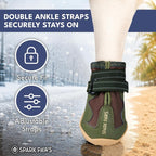 Spark Paws 365 Dog Shoes - All-Season Boots for Winter Snow & Hot Pavement | Water-resistant, anti-slip, stay-on straps - rain, ice & summer booties in one. Reflective; small, medium & large dogs