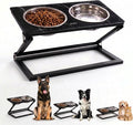 Elevated Dog Bowl, Adjustable Height and Tilt Angle Dog Bowl Stand | Precisely Adjust Height And Tilt Angle, Easy To Clean, Equipped With 2 Stainless Steel Food Bowls, Sturdy And Durable.