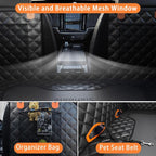 Truck Dog Seat Cover Back Seat Protector, Large Space Backseat Extender with Soft Inflatable Cushion Comfortable Dog Hammock, Waterproof Dogs Bed Rear Travel Accessories for Truck
