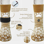 EXPAWLORER 6PCS Anti-Slip Dog Socks to Prevent Licking Paws,Dog Shoes for Hot Pavement,Best Paw Protector Traction Control on Hardwood Floor,Dog Booties for Puppy Small Medium Large Senior Dogs