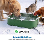 5.5L/1.45Gal Extra Large Heated Water Bowl, Indoor & Outdoor Winter Antifreezing Pet Heated Thermal Water Bowl Dish, Anti Chewy Cord, BPA-Free, Pet Products for Dog Cats Rabbit Chicken Duck Squirrel
