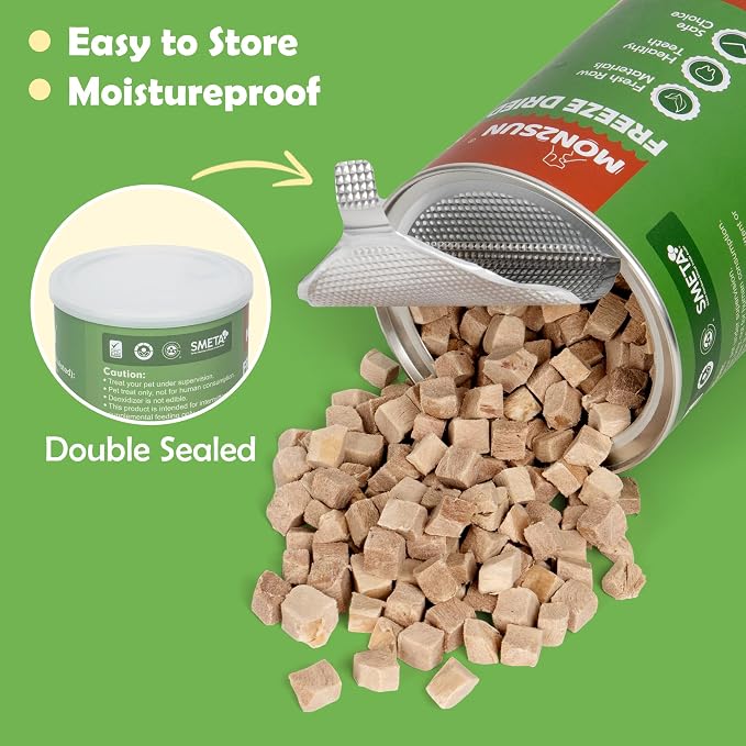 Freeze-Dried Duck Treats for Dogs and Cats, 5.3 oz | Single Ingredient, High Protein Recipe, Grain-Free Snack, Food Topper Use, Training Treats