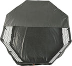 PJYuCien Puppy Playpen with Top Cover & Bottom Pad, 8 Panels 24" H, Black | 24"W, Small Pet Safe Sanctuary, Foldable Octagonal Pen, Versatile, Indoor & Outdoor, Backyard Pasture, Protects Floors
