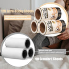 Extra Sticky Lint Roller Refills for Pet Hair Removal, 10 Rolls | No handle included. 10 rolls, 120 easy-tear sheets each, 1,200 total for dog and cat hair on clothes and furniture.