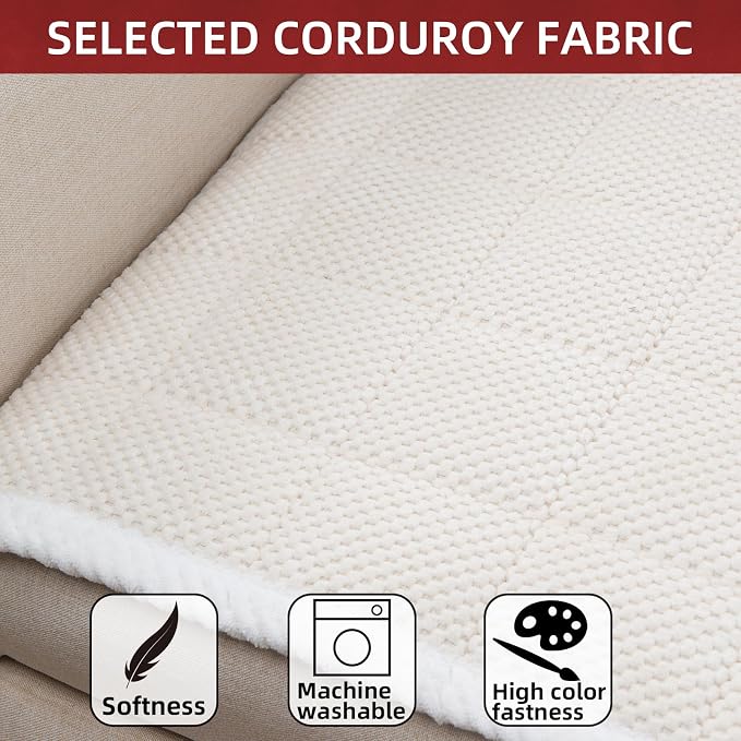 Pet Couch Covers,Couch Cover for Dogs Washable,Anti Slip Dog Sofa Covers Couch Protector Sofa Mat,Seat Cover,Dog Mat,Pet Pad for Furniture 1 Piece (White, 21''x21''/Square)
