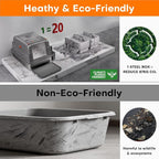 CATLIKE XXXL Stainless Steel Cat Litter Box - 3-Layer Urine Leak-Proof, Enclosed Design w/Charcoal Filter for Maine Coon & Multi-Cat Homes, Includes Metal Scoop & Extra Large Mat (2026 Upgrade)