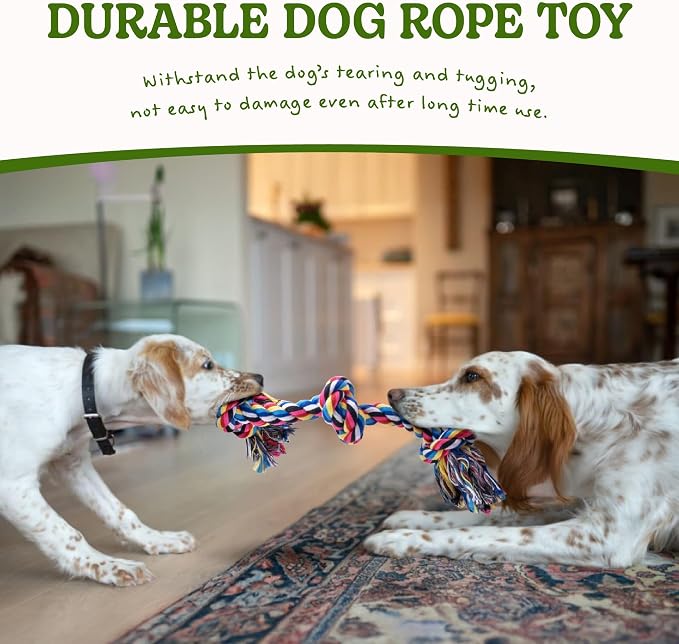 Dog Rope Toy for Large Dogs, 2 Pack Heavy Duty Dog Chew Toys for Aggressive Chewers, Indestructible Dog Toys for Super Chewer, Durable Tug of War Pet Toy for Medium to Large Breed Teeth Cleaning