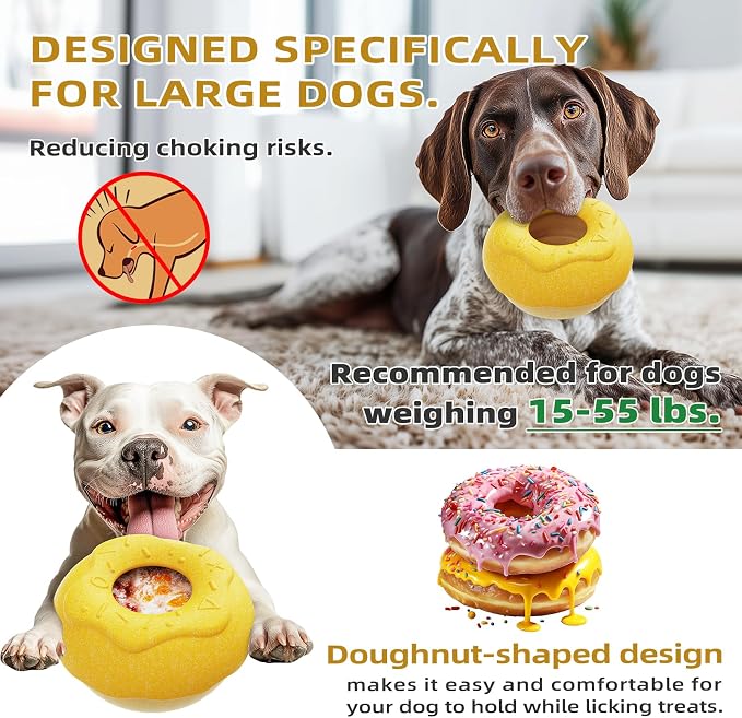 Durable Frozen Dog Chew Toy for Aggressive Chewers,Interactive Treat Dispensing Toy for Crate Training & Mood Calming, Simple & Convenient to Clean,for Medium & Large Breed Dogs