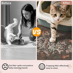 Bienbee Cat Litter Mat, 24" x 15" Dense Trapping Mesh for Litter Boxes | Litter Box Mat with PVC Mesh, Waterproof &Urineproof, Non-Slip Grip, Soft On Kitty Paws and Easy to Clean to Protect Floor