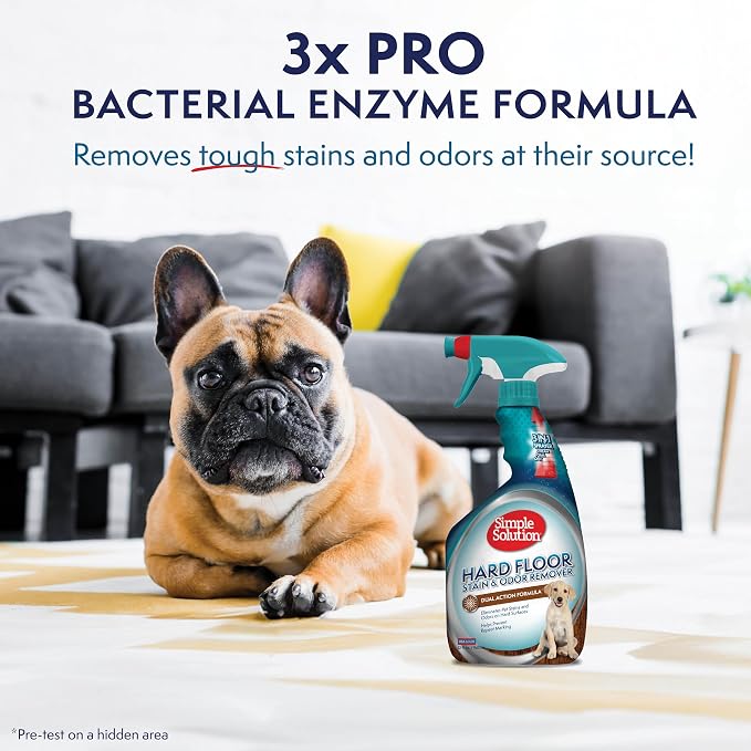 Simple Solution Hard Floor Dog Stain & Odor Remover, Gallon & 32oz Bundle | Dog Urine Enzyme Cleaner, Pet Floor Cleaner, Pet Cleaner Spray, Hardwood Floors, Dog Stain & Odor Remover, Pro-Bacteria