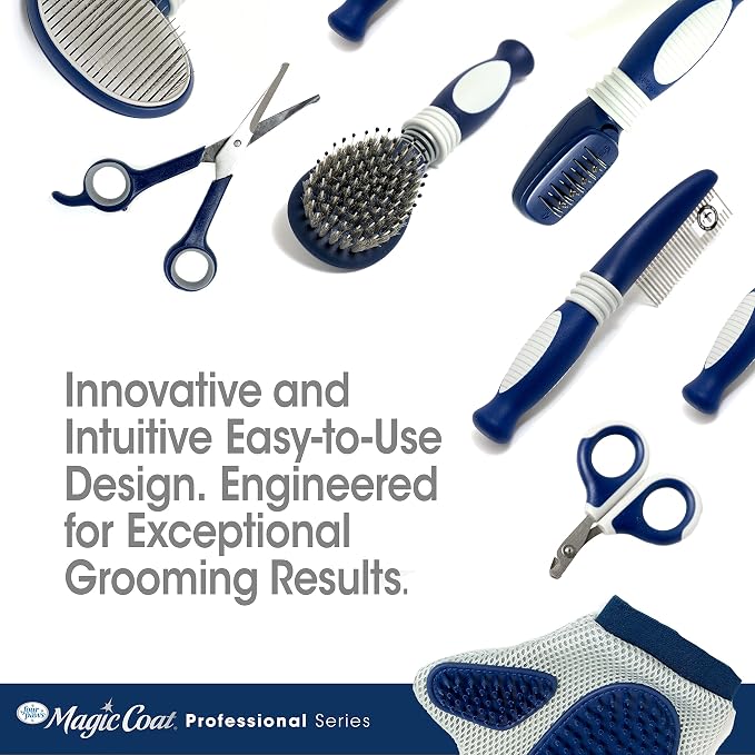 Four Paws Magic Coat Professional Series Grooming Brushes for Dogs & Cats l Trimmers, Nail Clippers, & Brushes Dog & Cat (Packaging May Vary) | Dog nail clipper, safety bar helps prevent over-trimming, easy-grip handles, .48" hole opening, for large dogs