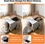 XXXL Stainless Steel Cat Litter Box with Lid,28"×20"×16"Metal Cat LitterBox | High-Sided Jumbo Enclosed Litter Box for Big Cats & Multiple Cats,Ragdoll,Maine Coon,Bengal,Odor-Free/Anti-Leakage/Easy Clean